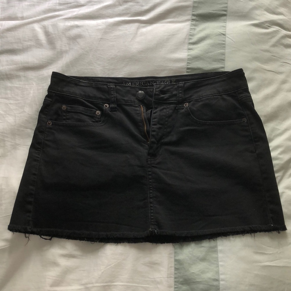 American Eagle Black Denim Skirt